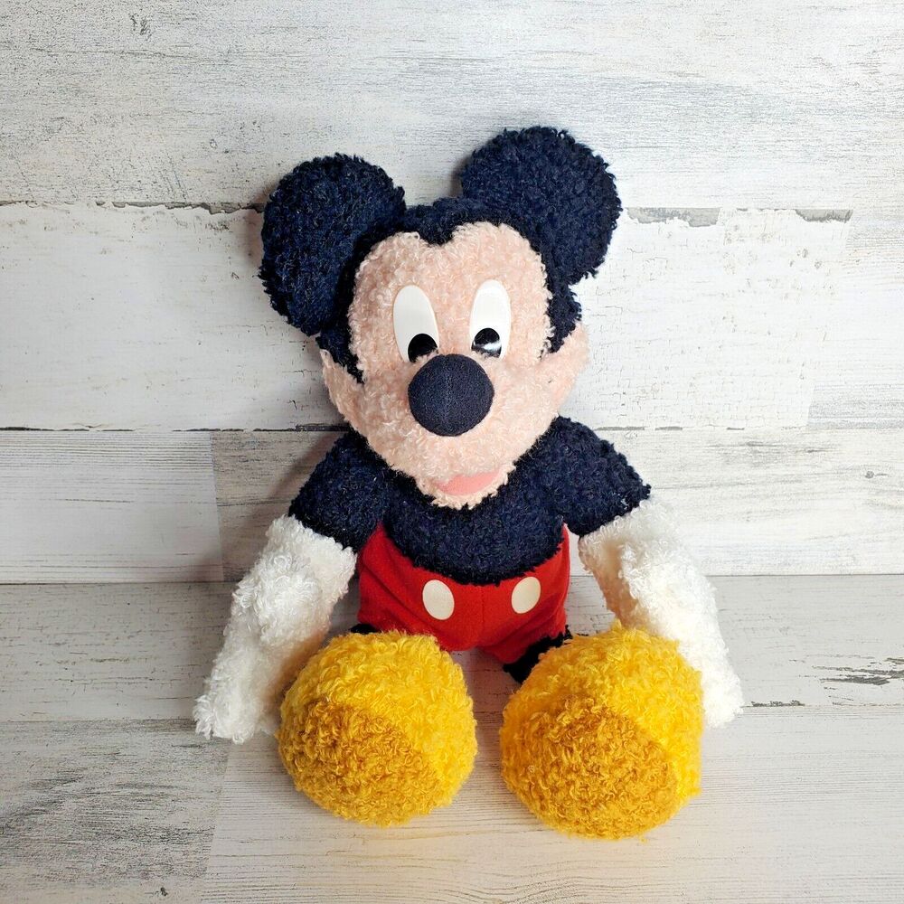 Vintage Disney Mickey Mouse Plush Jointed Posable Arms Mattel Fisher Price 1999